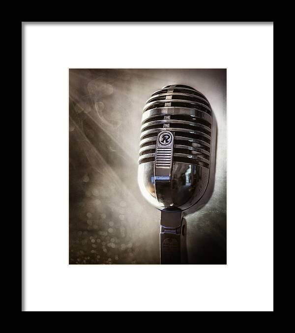 Mic Framed Print featuring the photograph Smoky Vintage Microphone by Scott Norris