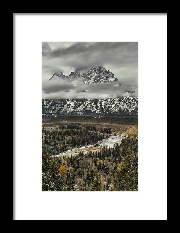 Lake Framed Print featuring the photograph Snake River - Tetons by Erika Fawcett