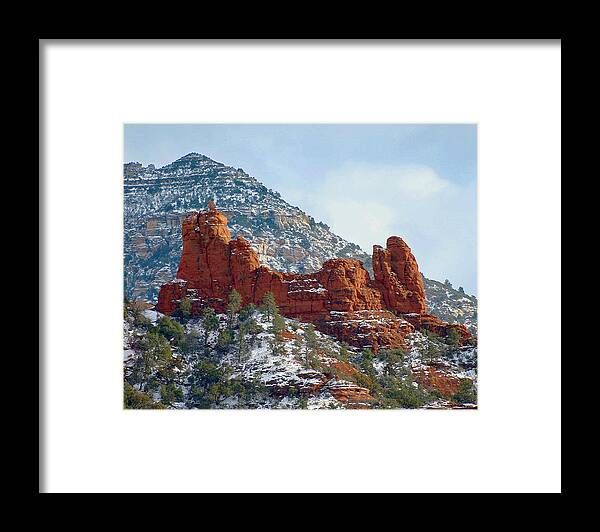 Snoopy Rock Framed Print featuring the photograph Snoopy's Dusting by Tom Kelly