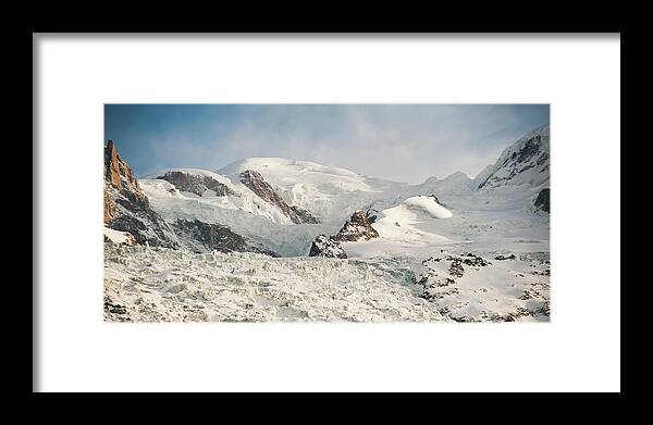 Chamonix Framed Print featuring the photograph Snow Covered Mountains by Keith Levit / Design Pics