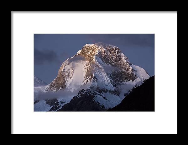 Cyril Ruoso Framed Print featuring the photograph Snow-covered Peaks Huscaran Mountain by Cyril Ruoso