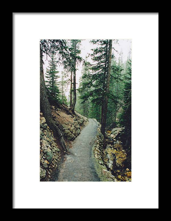 Yellowstone National Park Framed Print featuring the photograph Snow on the North Rim Trail by Jon Emery