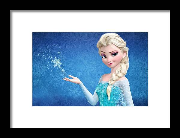 Snow Queen Elsa Frozen Framed Print by Movie Poster Prints - Fine