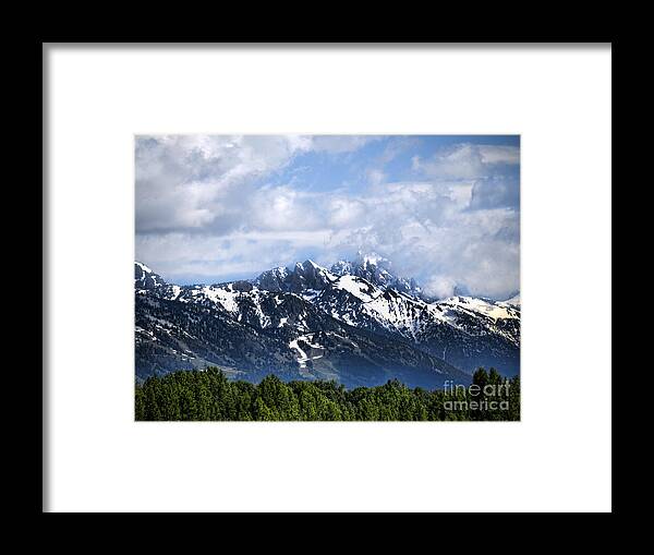 Teton Framed Print featuring the photograph Snowcapped Mountains by Brenda Kean