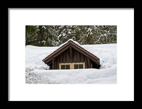 Roof Framed Print featuring the photograph Snowed In by Tikvah's Hope