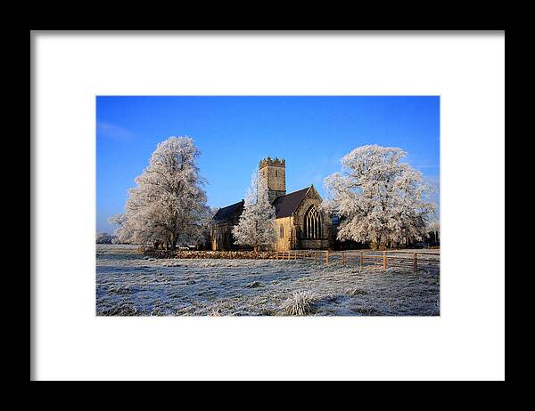 Snowy Framed Print featuring the photograph Snowy Blackfriars Abbey by Mark Callanan