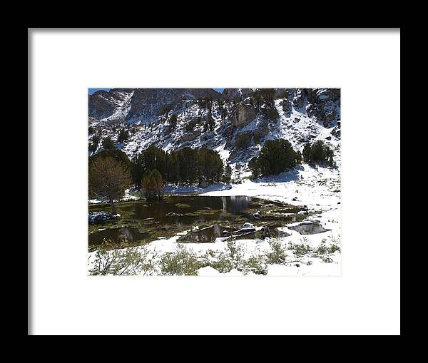 Elko Nevada Landscape Photography Framed Print featuring the photograph Snowy Dollar Lake by Jenessa Rahn