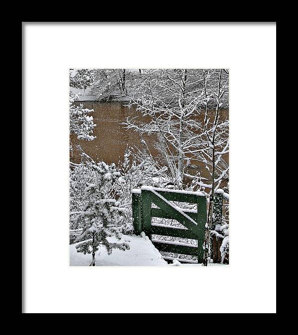  Framed Print featuring the photograph Snowy River Gate by Matalyn Gardner