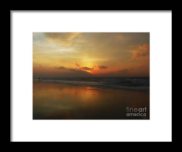 Sunrise Framed Print featuring the photograph Time For Reflection by Jeff Breiman