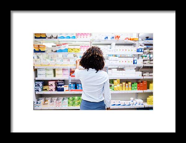 Pharmacy Framed Print featuring the photograph So many choices by PeopleImages
