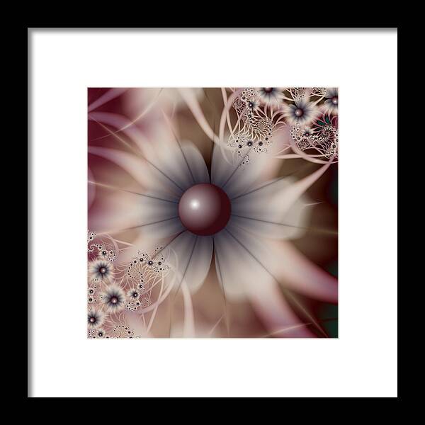 Flowers Framed Print featuring the digital art Soft and Sweet by Kiki Art
