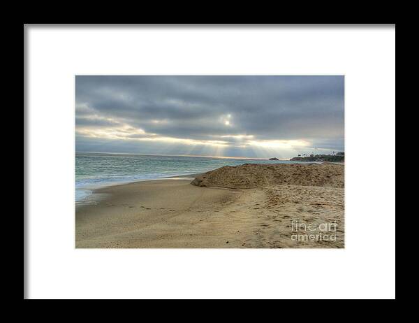 Huntington Framed Print featuring the photograph Soft California Sunset by Deborah Smolinske