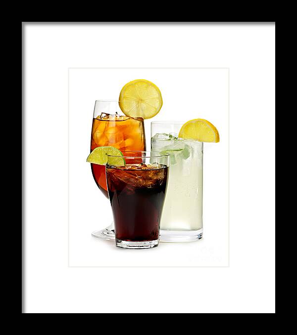 Soft Drinks Framed Print featuring the photograph Soft drinks by Elena Elisseeva