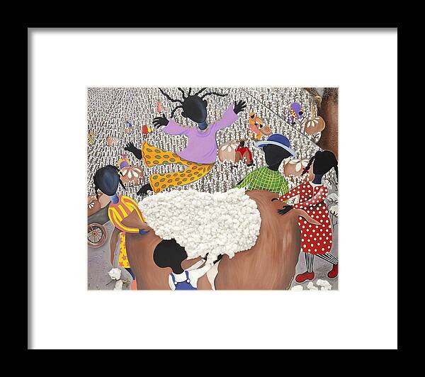 Sabree Framed Print featuring the painting Soft Landing by Patricia Sabreee