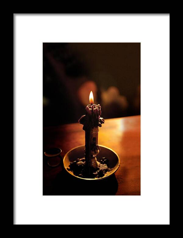 Candle Photographs Framed Print featuring the digital art Soft Light by David Davies
