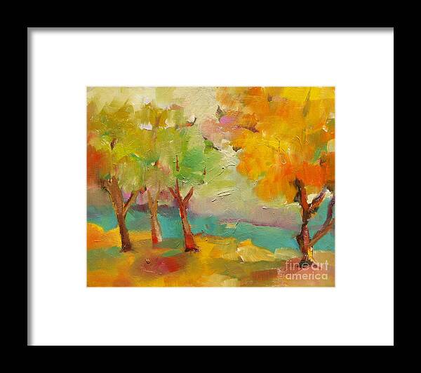 Trees Framed Print featuring the painting Soft Trees by Michelle Abrams