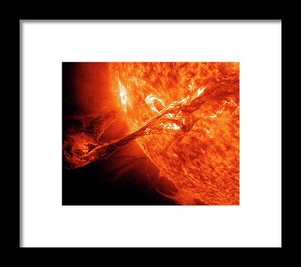 Star Framed Print featuring the photograph Solar Flare by Solar Dynamics Observatory/nasa