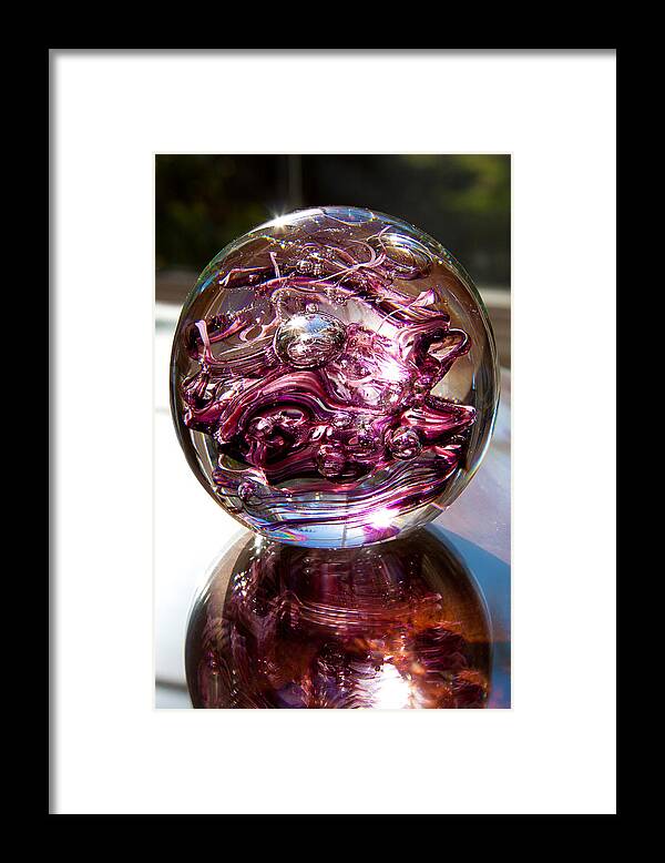 Glass Framed Print featuring the photograph Solid Glass Sculpture R6 The Perfect Valentine's Gift by David Patterson