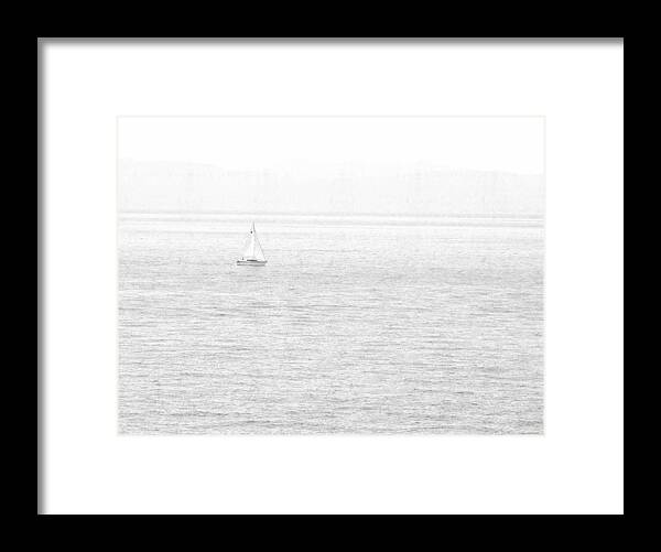 Solitary Sailboat Lake Tahoe Framed Print featuring the photograph Solitary Sailboat Lake Tahoe by Frank Wilson
