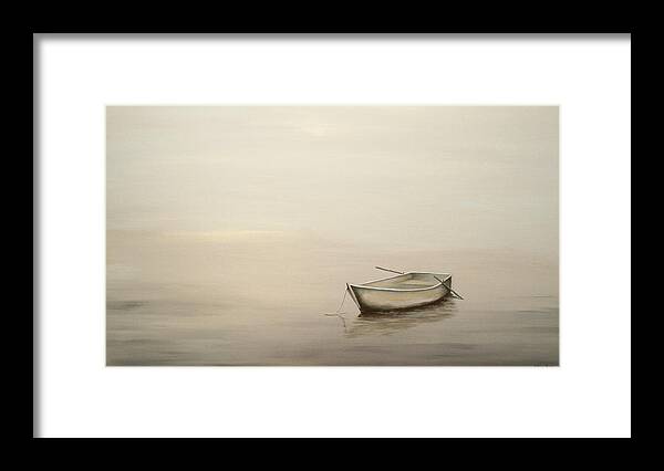 Boat Framed Print featuring the painting Solitude by Katrina Nixon