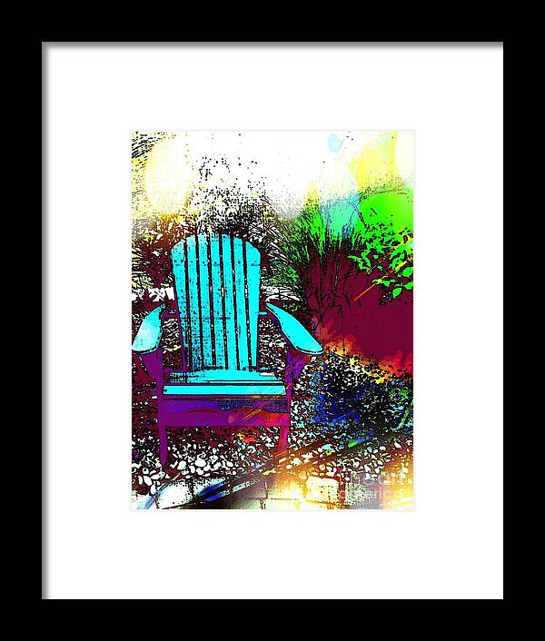 Chair Framed Print featuring the mixed media Solitude by Michelle Stradford