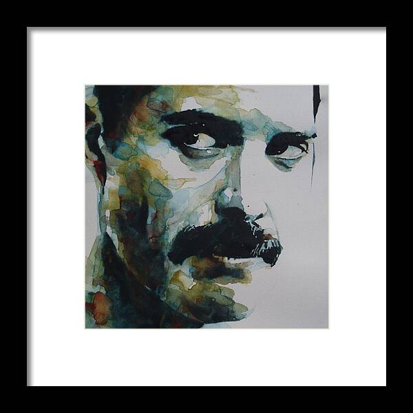 Rock And Roll Framed Print featuring the painting Freddie Mercury by Paul Lovering