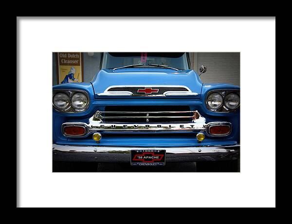 Chevy Truck Framed Print featuring the photograph Something Bout a Truck by Laurie Perry