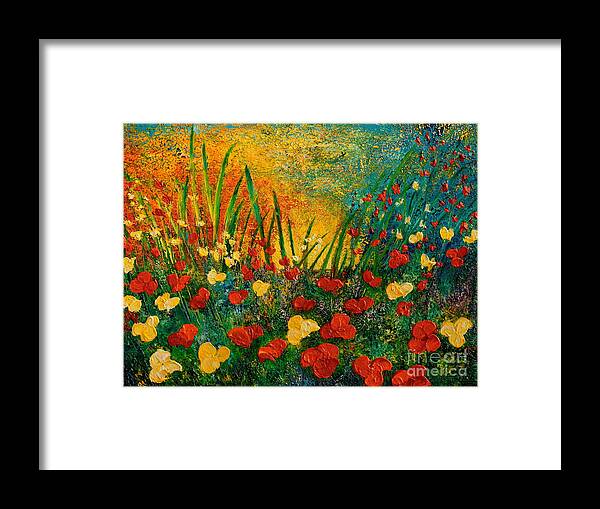Sunset Framed Print featuring the painting Something I Love by Teresa Wegrzyn