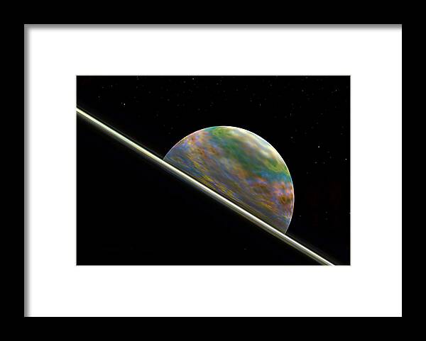 Fractal Framed Print featuring the digital art Something New on the Horizon by Richard Ortolano