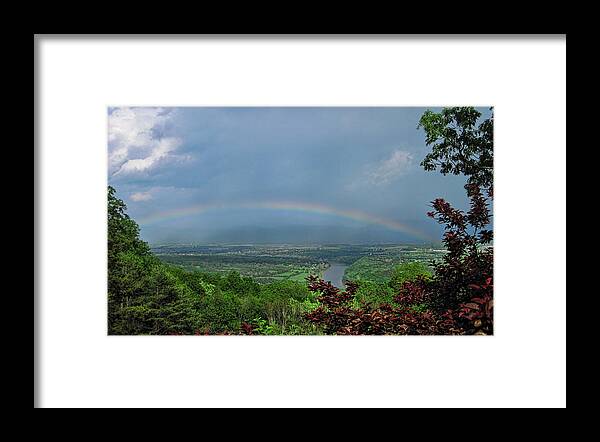 Rainbow Framed Print featuring the photograph Somewhere Over The Blue Ridge by Lara Ellis