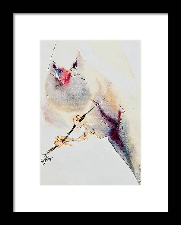 Bird Framed Print featuring the painting Song Bird by Jani Freimann