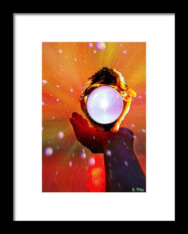  Framed Print featuring the digital art Soothesayer by Michael Pittas