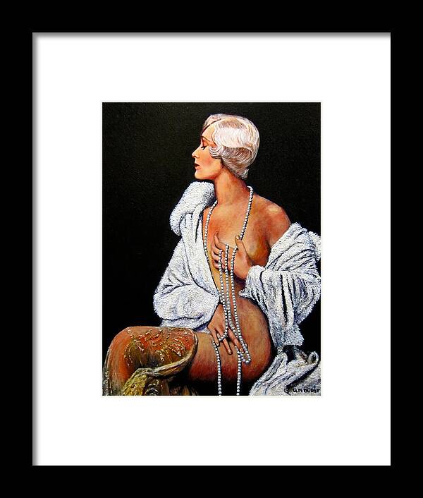 Art Deco Framed Print featuring the painting Sophisticated Lady by Michael Durst