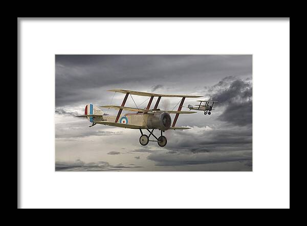 Aircraft Framed Print featuring the digital art Sopwith Triplane by Pat Speirs