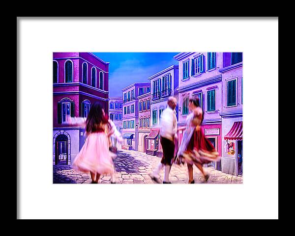 Sorrento Framed Print featuring the photograph Sorrento ballo tradizionale - traditional dance by Enrico Pelos