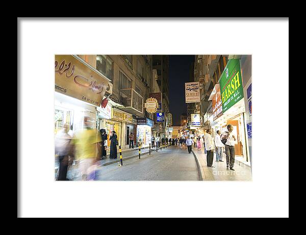 Arab Framed Print featuring the photograph Souk In Central Manama Bahrain by JM Travel Photography