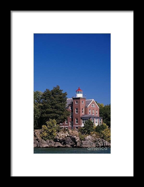 Light House Framed Print featuring the photograph South Bass Island Lighthouse on Lake erie by John Harmon