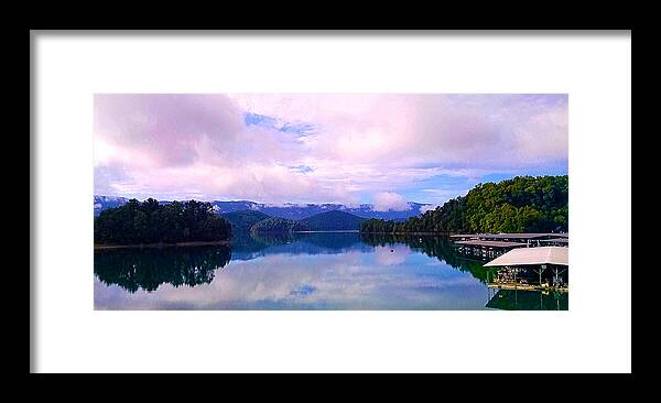 South Holston Lake. Clouds Framed Print featuring the photograph South Holston Lake TN by Jeff Kurtz
