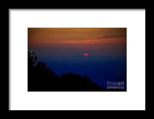 Nature Framed Print featuring the photograph South Mountain Sunset by Ronald Lutz