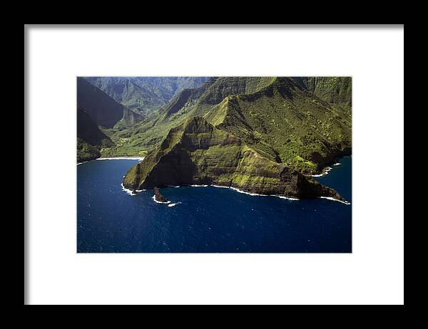Hawaii Framed Print featuring the photograph South Shore Molokai 1 by Saya Studios