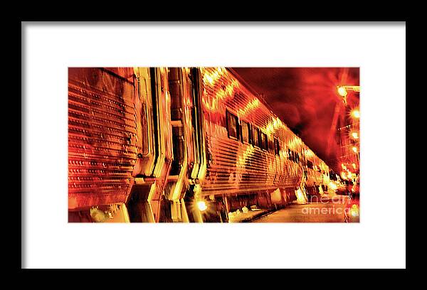 Train Framed Print featuring the photograph South Shore Westbound by Brett Maniscalco