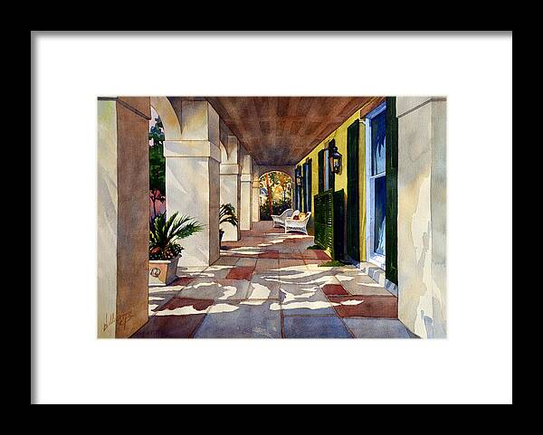 Watercolor Framed Print featuring the painting Southern Hospitality by Mick Williams