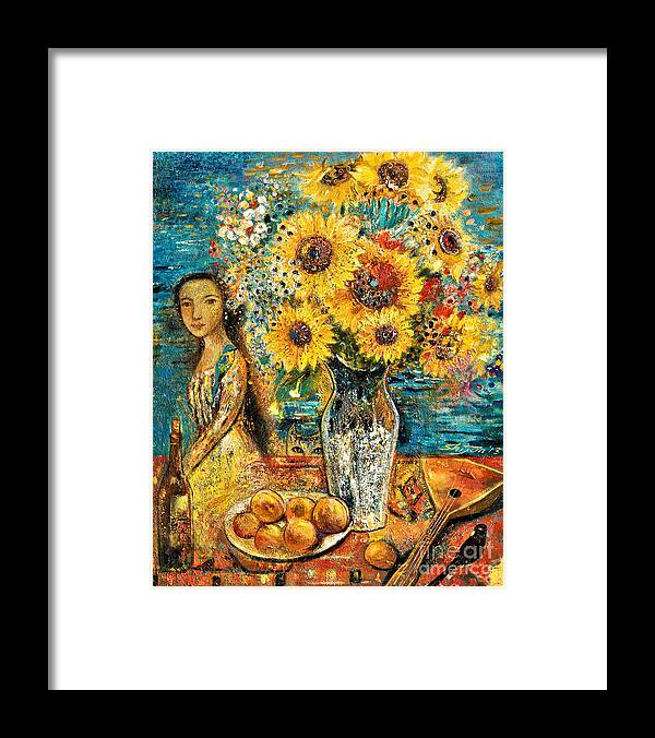 Shijun Framed Print featuring the painting Southern Sunshine by Shijun Munns