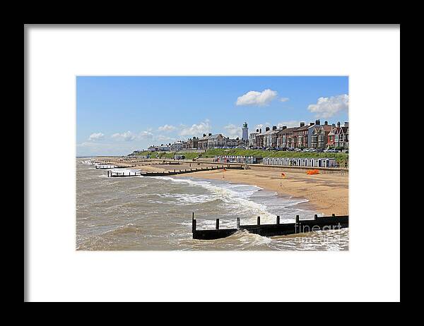  Framed Print featuring the photograph Southwold Beach 2 by Julia Gavin