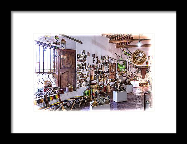 Art Framed Print featuring the photograph Souvenir Shop by Maria Coulson