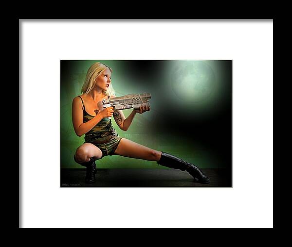 Fantasy Framed Print featuring the photograph Space Dock Trooper by Jon Volden