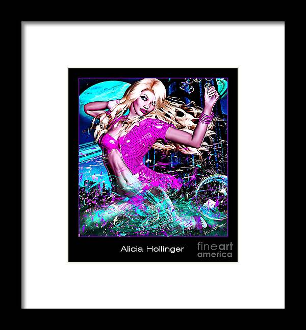 Pin-up Framed Print featuring the digital art Space Order Bride 3015 by Alicia Hollinger