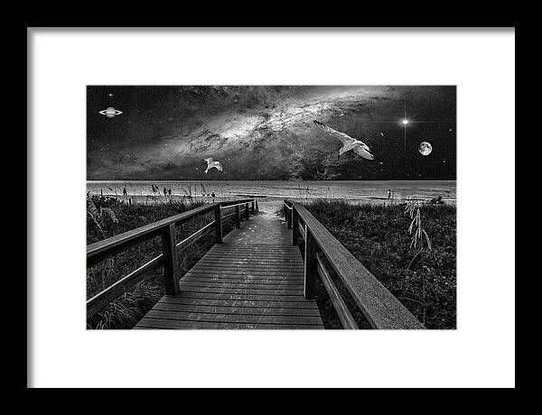 Space Framed Print featuring the photograph Space Walkway by Kevin Cable