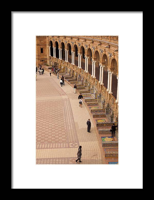 Architecture Framed Print featuring the photograph Spain square Seville by Henk Goossens