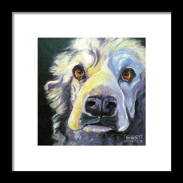 Dogs Framed Print featuring the painting Spaniel in Thought by Susan A Becker
